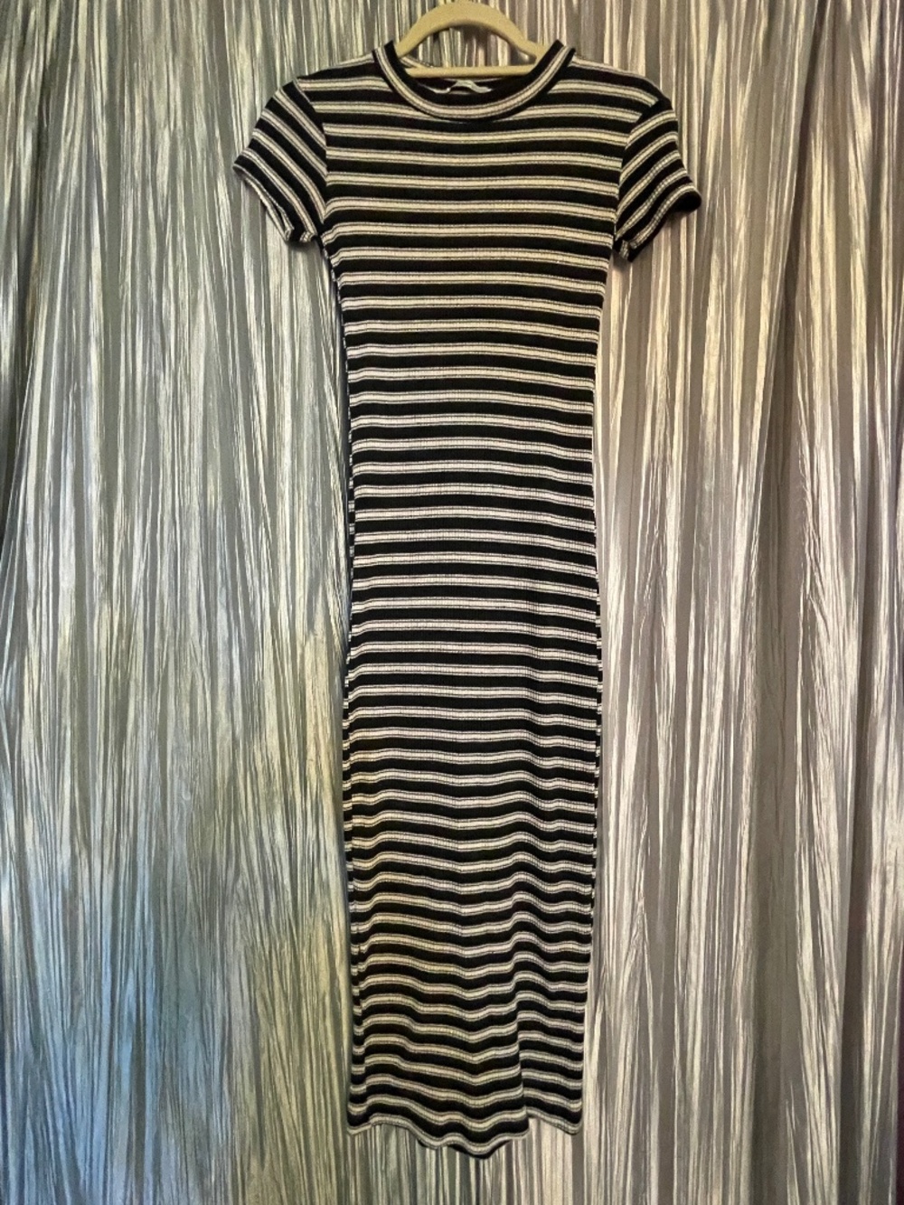 Zara Black & White Striped Dress